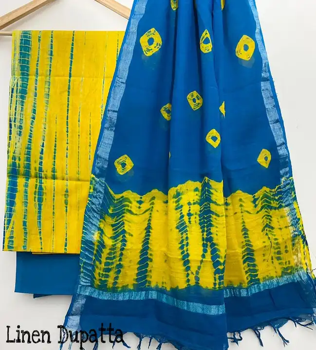 Cottan suite with linen dupatta  uploaded by Himanshu feb on 5/22/2023