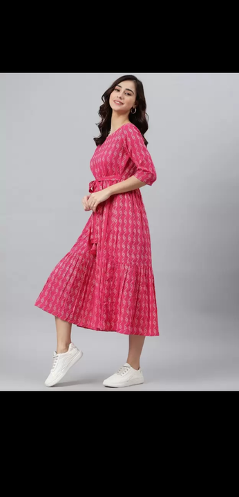 Jenni pink dress uploaded by Shree shyam enterprises on 5/22/2023