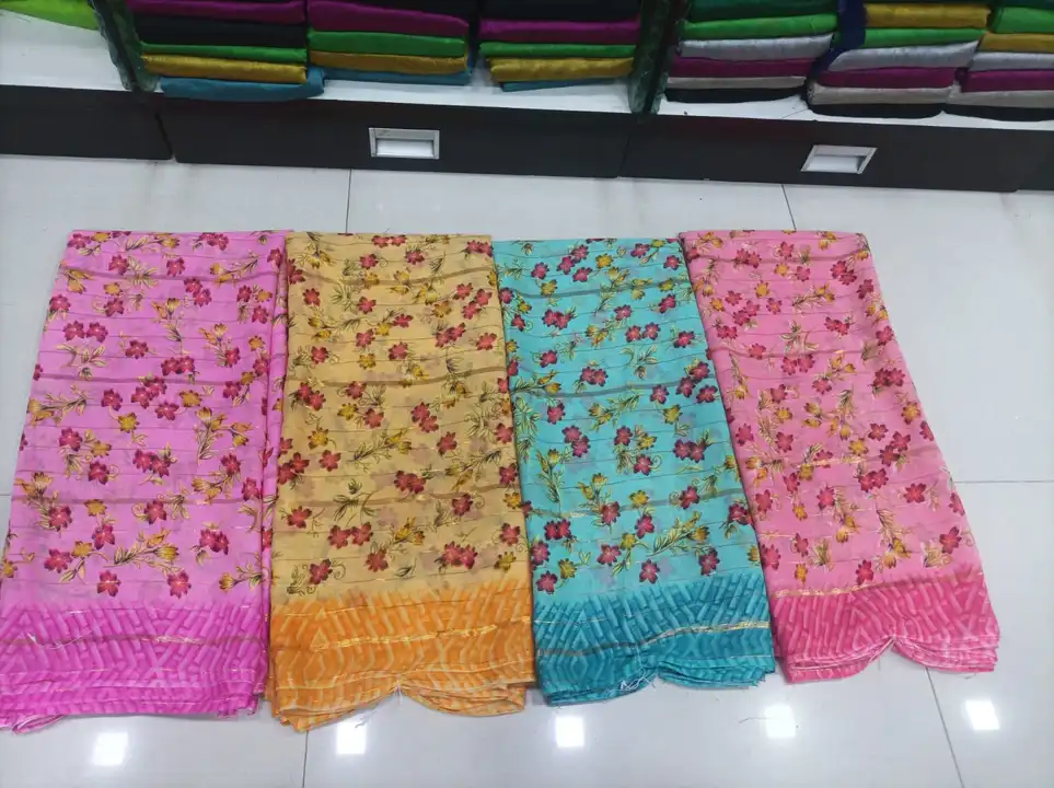 Jari printed saree uploaded by TEJAS SAREES on 5/22/2023