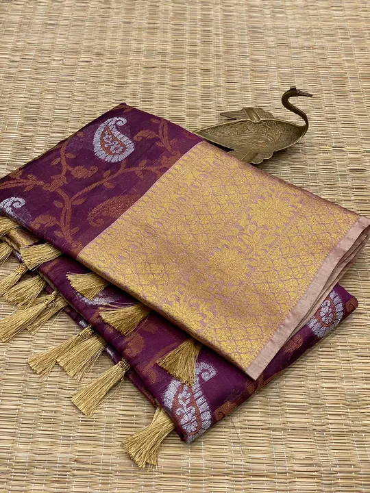 Tissue silk saree uploaded by VARDHAK COLLECTION  on 5/22/2023