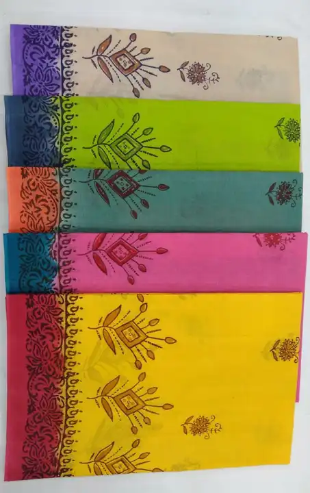 Pure cotton Hand Print Block W/P  uploaded by Sri Manisha Sarees on 5/22/2023