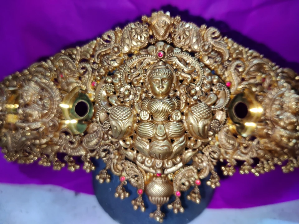 Gold Temple jewellery uploaded by Sri Guru jewellery work on 5/22/2023