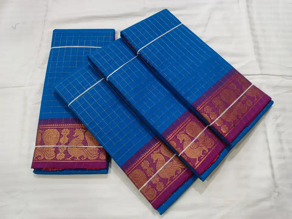
Jari Annam Checks Saree
Sungudi 
Pure Handloom cotton  uploaded by Jindal creation on 5/22/2023