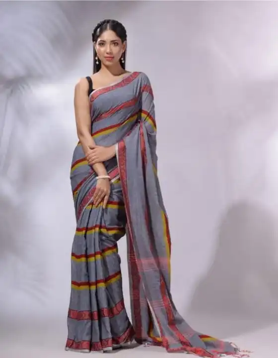 Handloom khadi cotton saree  with blouse pieces  uploaded by Sujata saree cantre on 5/22/2023