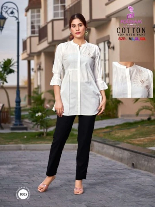 Cotton top with pants  uploaded by Ladies fashion on 5/22/2023