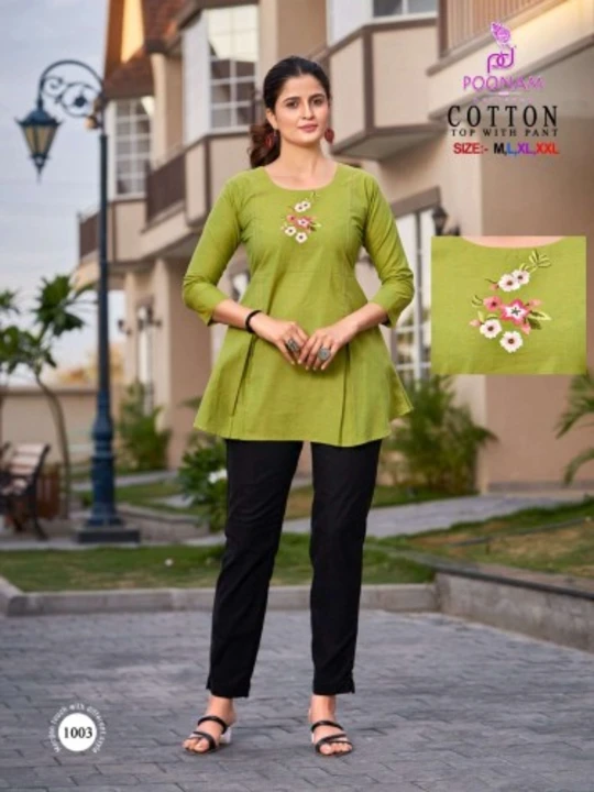 Cotton top with pants  uploaded by Ladies fashion on 5/22/2023