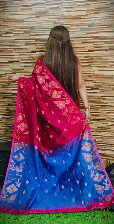 Cotton silk saree with blouse piece Bengal Traditional saree  uploaded by Aditya saree house on 5/22/2023
