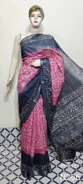 Cotton khadi batik print saree uploaded by S N. FABRIC on 5/22/2023