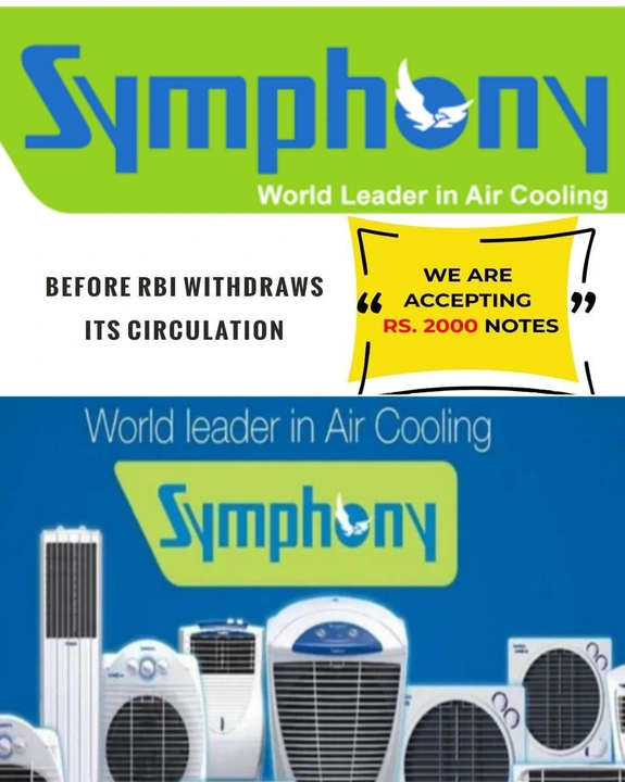 All types of Symphony Domestic and Large Space Venti Cool systems  uploaded by Pagaria Home Appliances  on 5/23/2023