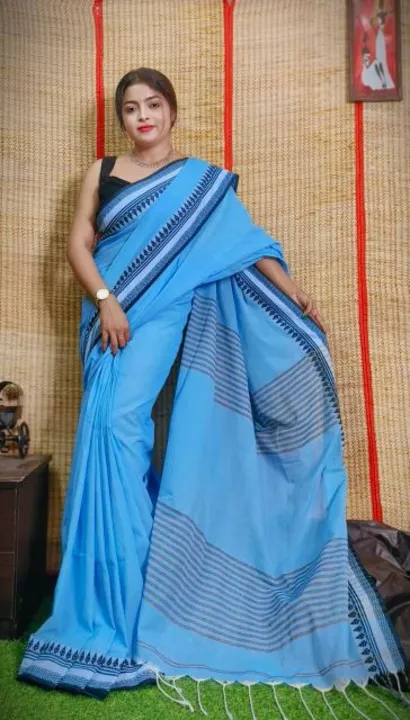 Handloom khadi cotton saree with blouse pieces  uploaded by Sujata saree cantre on 5/23/2023