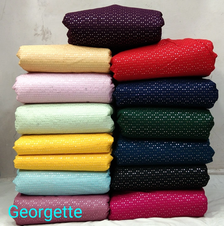 Georgette Embroidery Fabric uploaded by business on 5/23/2023