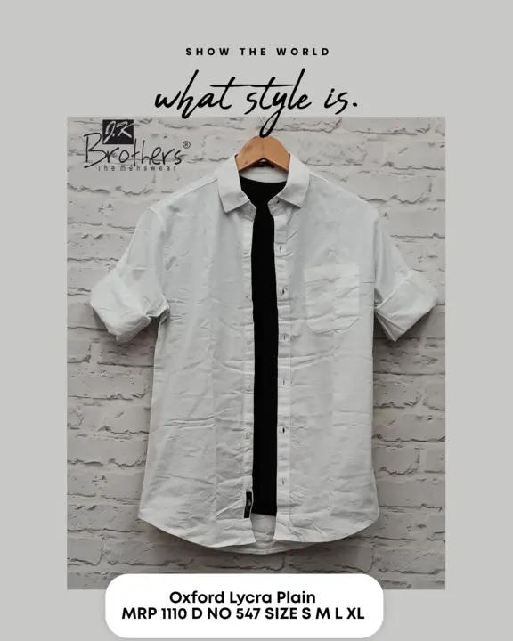 Mens Cotton Lycra Plain Shirt  uploaded by Jk Brothers Shirt Manufacturer  on 5/23/2023