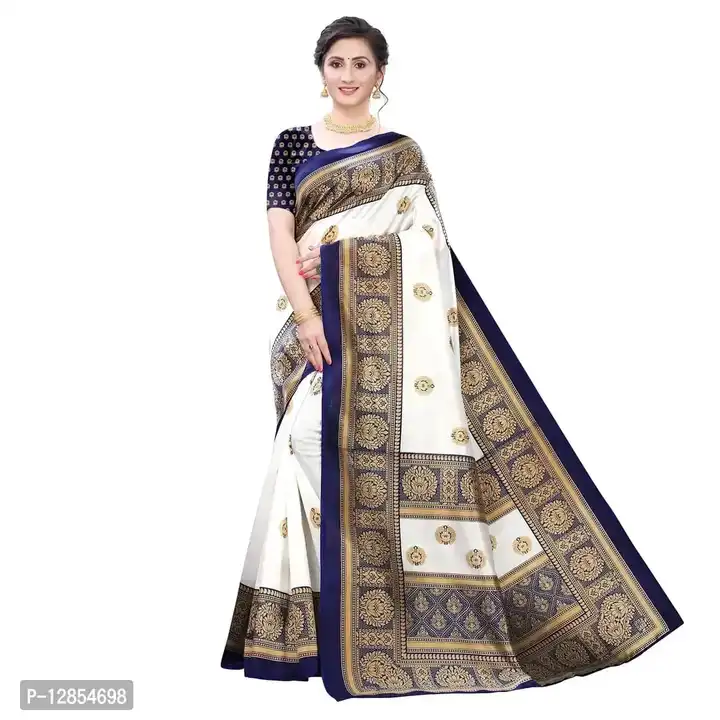 Stylish Art Silk Navy Blue Printed Saree With Blouse Piece uploaded by Smart Store on 5/29/2024