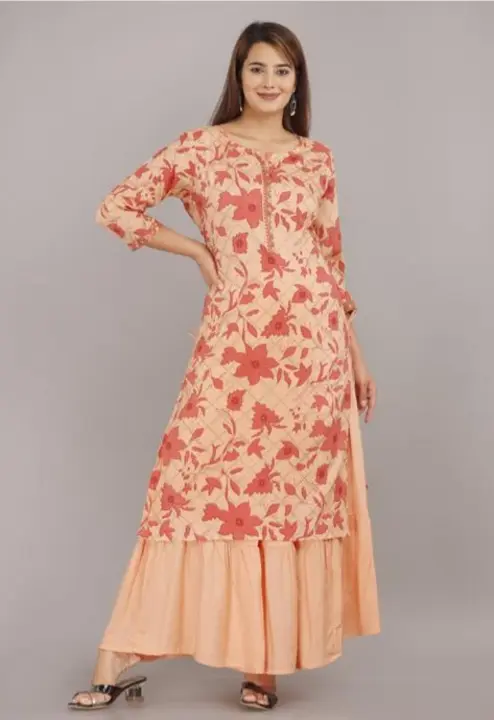 *beautiful flowers 🌸 print kurti with skirt 100% pure reyon fabric

Fabric - reyon😍😍
 uploaded by Ganpati collection on 5/23/2023
