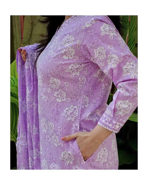 Beautiful staright  cotton 3 pc set with afgani pant  uploaded by Radhe international on 5/23/2023