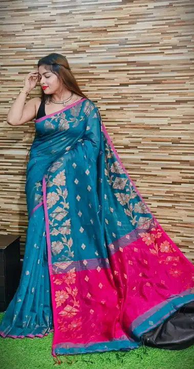 Soft cotton silk saree with blouse piece  uploaded by business on 5/23/2023