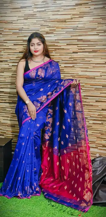 Soft cotton silk saree with blouse piece  uploaded by Aditya saree house on 5/23/2023