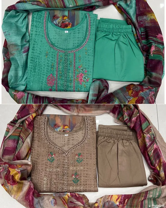 *Shehnaaz*

_Ready to Wear Top- Plazzo - Dupatta Set with heavy Embroidery Work_

*Fabric:*

🟠Top:  uploaded by Divya Fashion on 5/23/2023