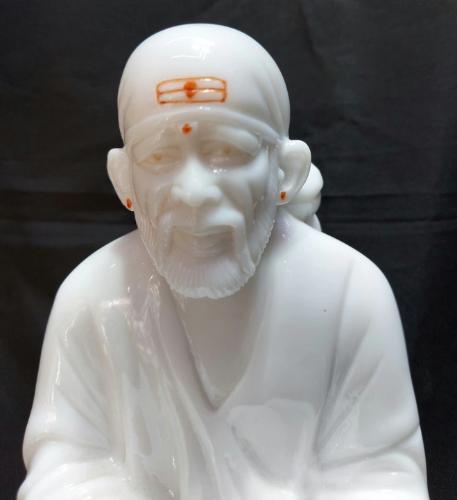11 inch composite marble statue of Saibaba  uploaded by business on 5/23/2023