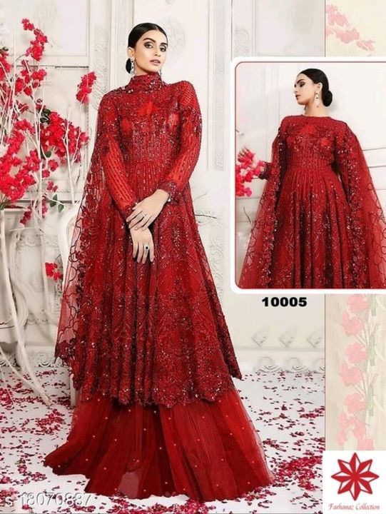 Post image Price- 1647
Fabulous Net Semi-Stitched Suits

Top Fabric: Net
Lining Fabric: Shantoon
Bottom Fabric: Net
Dupatta Fabric: Net
Multipack: Single
Sizes: 
Free Size (Top Bust Size: Up To 42 in, Top Length Size: 46 in, Bottom Length Size: 2.25 m, Dupatta Length Size: 2.1 m) 
Semi Stitched (Top Bust Size: Up To 42 in, Top Length Size: 46 in, Bottom Length Size: 2.25 m, Dupatta Length Size: 2.1 m) 
Un Stitched (Top Bust Size: Up To 42 in, Top Length Size: 46 in, Bottom Length Size: 2.25 m, Dupatta Length Size: 2.1 m) 

Dispatch: 2-3 Days
