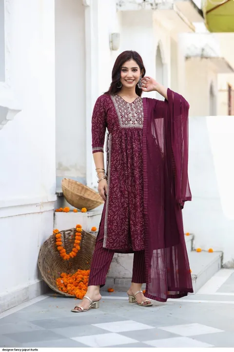 Kurti Pant and dupatta  uploaded by Taha fashion from surat on 5/23/2023