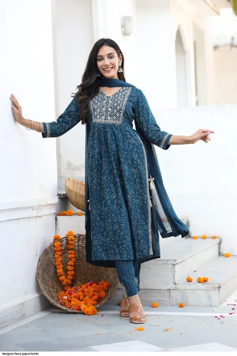 Kurti Pant and dupatta  uploaded by Taha fashion from surat on 5/23/2023