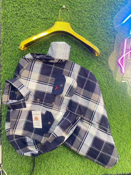 shirt check double pocket cotrise  uploaded by HARNOOR SHIRTS BY AB COLLECTION on 5/23/2023