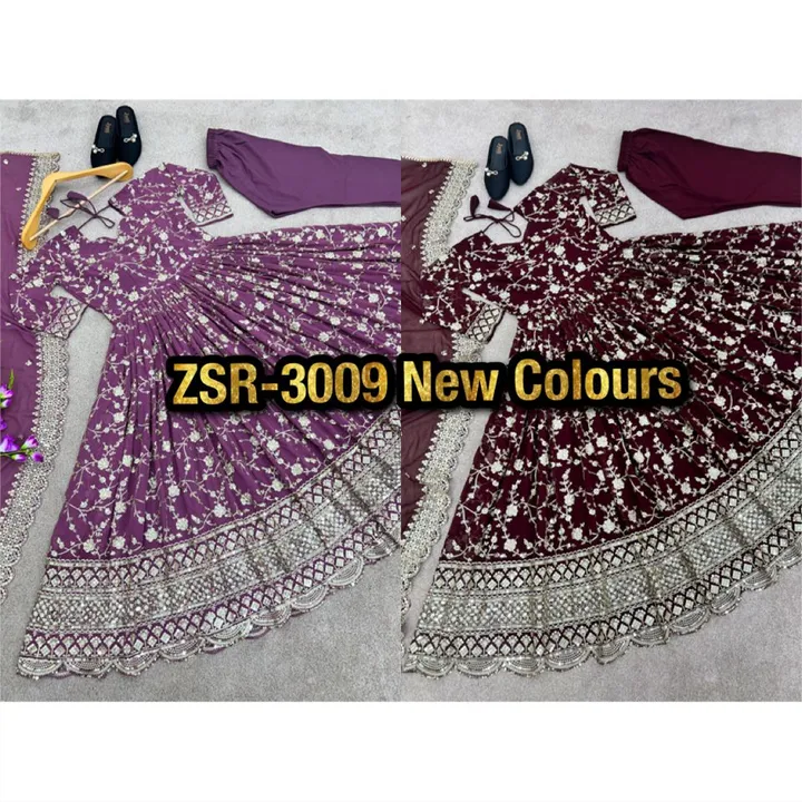 *ZSR-3009* *New Colours* ❤️👌

👉👗💥*Launching New Designer Party Wear Look Gown, Bottom and Dupatt uploaded by A2z collection on 5/23/2023