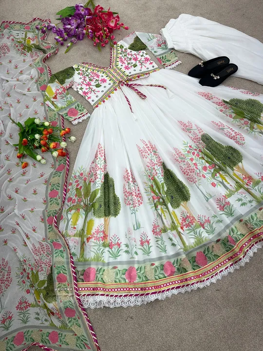 *SSR-395* 💕👌

👉👗💥*Launching New Designer Party Wear Look Heavy Embroidery Work Gown Patiala Sal uploaded by A2z collection on 5/23/2023