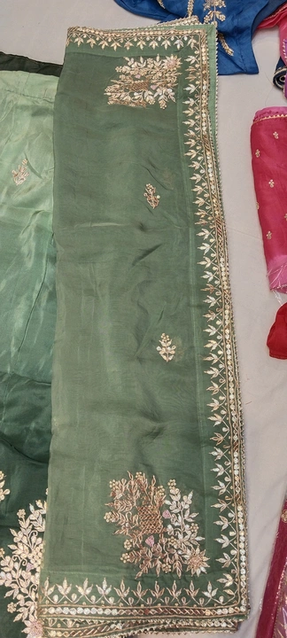 Handmade Gota Patti, Sequence and Zardoji Work Shaded Lehanga With Duptta Full se uploaded by Unique Sarees on 5/23/2023