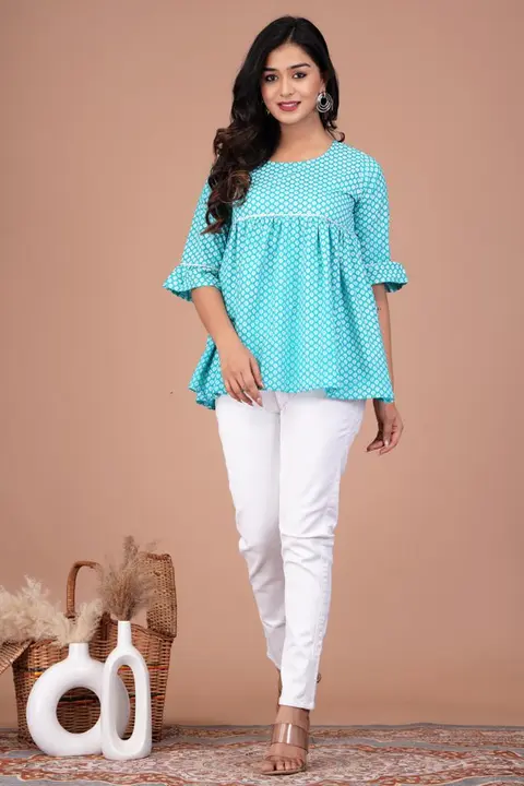 Pure Cotton short tops to  summer very comfortable top  uploaded by Radhe international on 5/23/2023