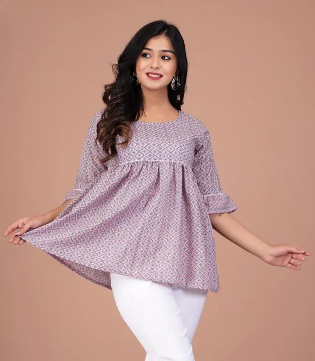 Pure Cotton short tops to  summer very comfortable top  uploaded by Radhe international on 5/23/2023