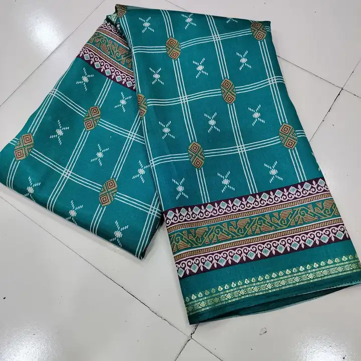 Cotton printed saree  uploaded by Jindal creation on 5/23/2023