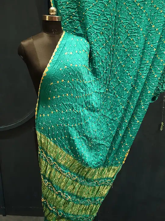Pure modal gaji silk 4 patta pallu saree... uploaded by Bandhani handcrafted on 5/23/2023