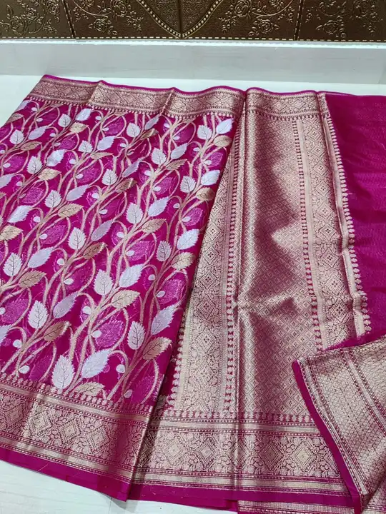 Banarasi daeyble semi kora silk saree uploaded by Zainab fashion on 5/23/2023