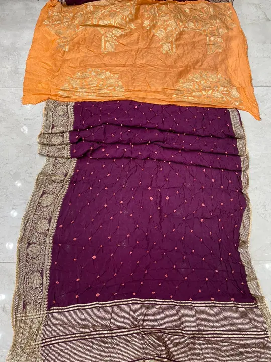 Dola Silk Bandhani saree uploaded by Bandhani handcrafted on 5/23/2023