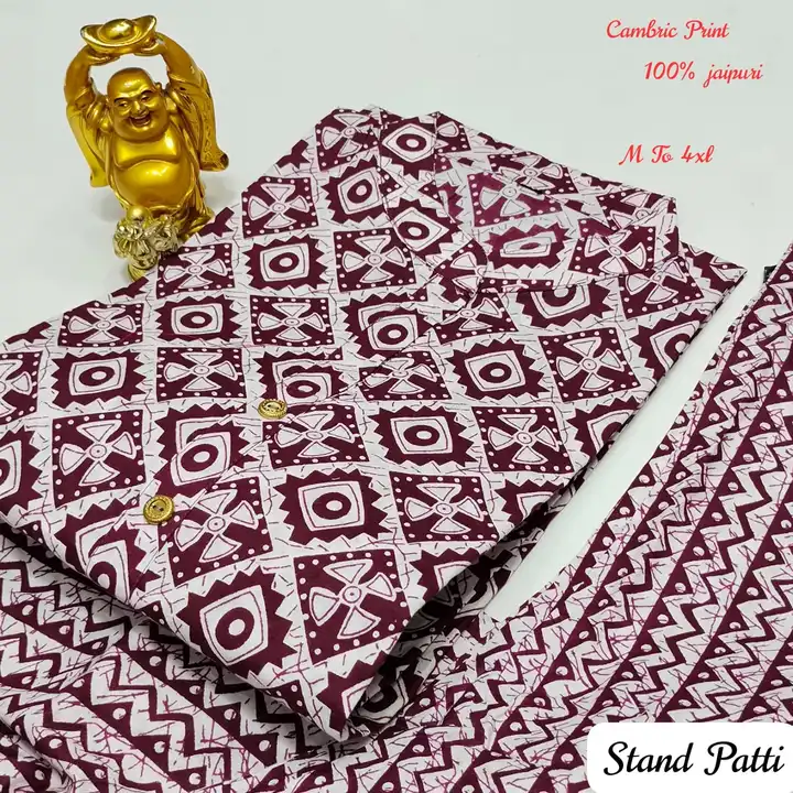 Cotton cambric Kurta pant set uploaded by ISHAAN TEXTILES on 5/23/2023