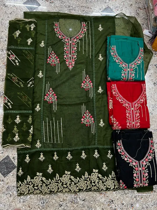  Party wear Orgenza pakistani suit with orgenza duppata  uploaded by Collection BY AARFA on 6/2/2024