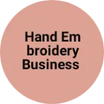 Business logo of Hand embroidery business