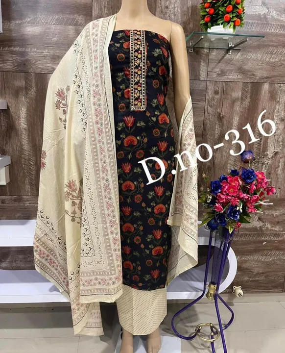 Cotton Suit And Dupatta  uploaded by Zuberiya Global on 5/23/2023