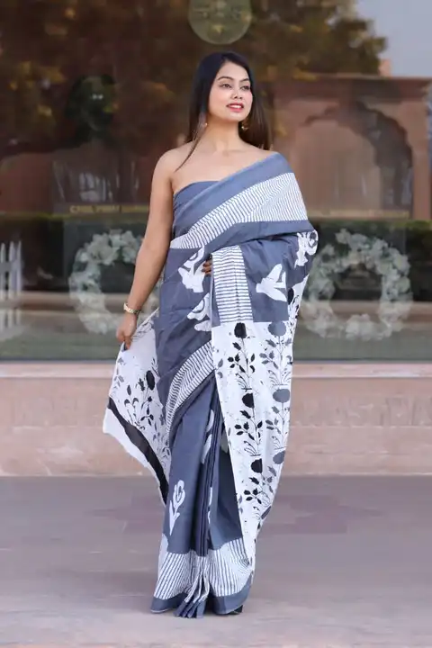 Cotton saree  uploaded by Shree Ganeshay Handicraft on 5/23/2023