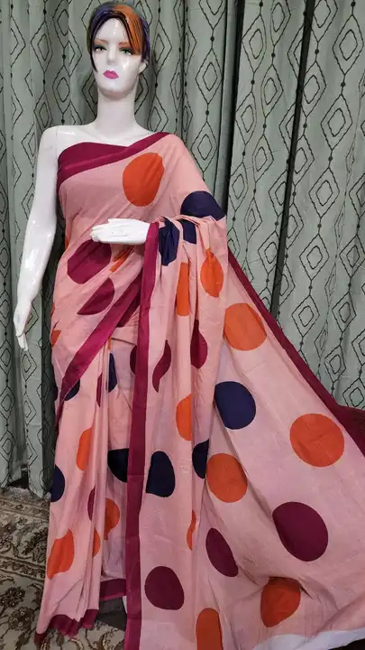 Cotton saree  uploaded by Shree Ganeshay Handicraft on 5/23/2023