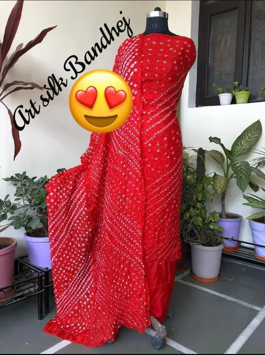Today sale price 
Hurry up * bandhej suits*❤️❤️❤️

🥰🥰😍 *READY To SHIP* 😍😍 *Full Stock*

🥰😍😍  uploaded by Gotapatti manufacturer on 5/24/2023
