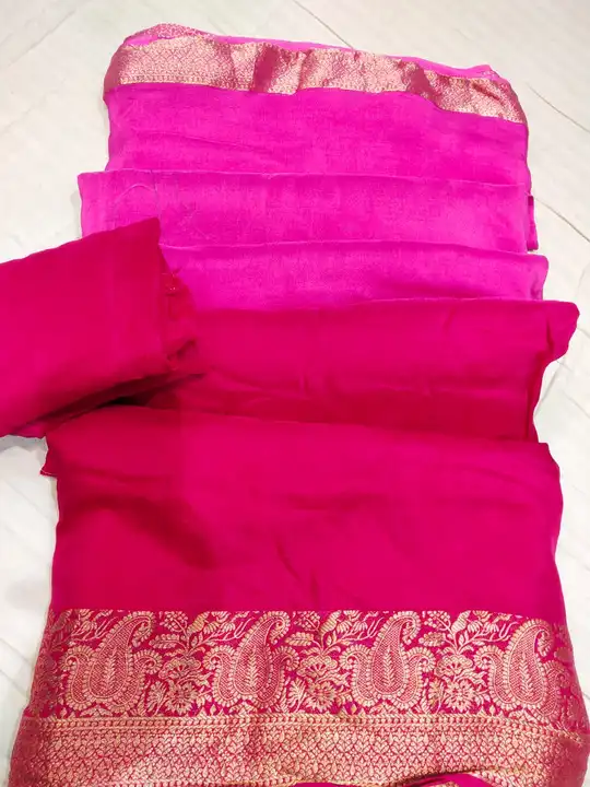 *🛍️🛒New Launch🛒🛍️🌹🌹🌹🌹🌹🌹🌹🌹😱😱😱super duper desginer Sarees 💃💃💃💃💃💃💃
👉🏻 pure  Ras uploaded by Gotapatti manufacturer on 5/24/2023