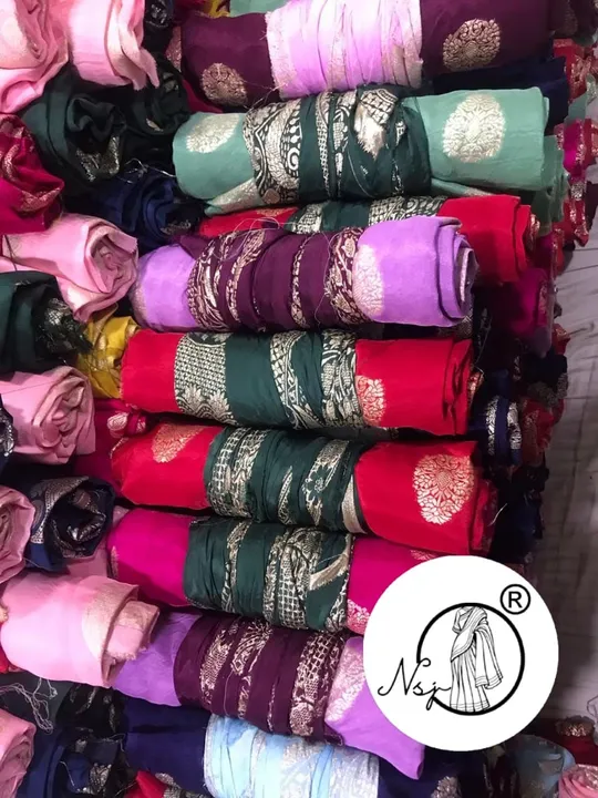 Presents  unique Saree*  SAME LIKE A PHOTO 

beautiful  colour combination saree for all ladies 

💖 uploaded by Gotapatti manufacturer on 5/24/2023