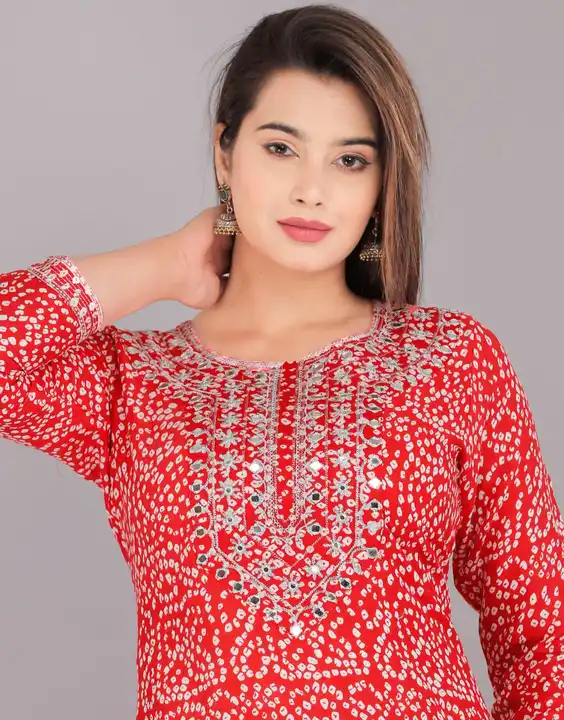 38 to 44,riyon* 

👗 *Type -  kurti with pant* uploaded by Online Ladies Dresses on 5/24/2023