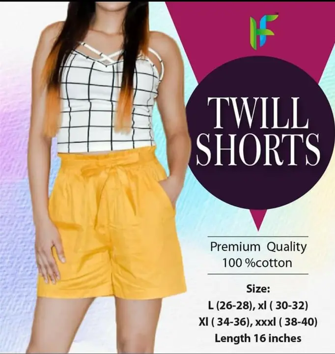 Post image *COTTON TWILL SHORTS*
*Fabric:* 100% Cotton 
*Style:* WESTERN
*USP:* Belt for knot
*Feature:* Both Side Pocket

*Size:* 26-28 (L) • 30-32 (XL) • 34-36 (XXL) • 38-40 (3XL)
*Length:* 16+

*YOUR PRICE*
*275 + Shipping*

Less on bulk quantity

*Happy Selling*

♦♦♦♦♦♦♦♦♦