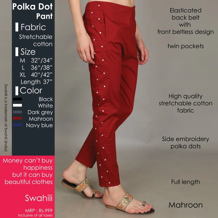 Polka dot pant uploaded by Rise earth india on 5/24/2023