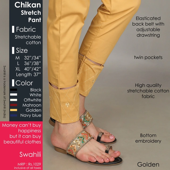 Chikan stretch pant uploaded by Rise earth india on 5/24/2023