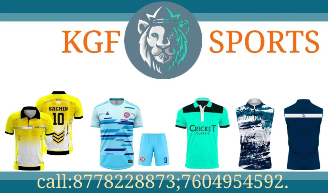 Visiting card store images of KGF sports wear